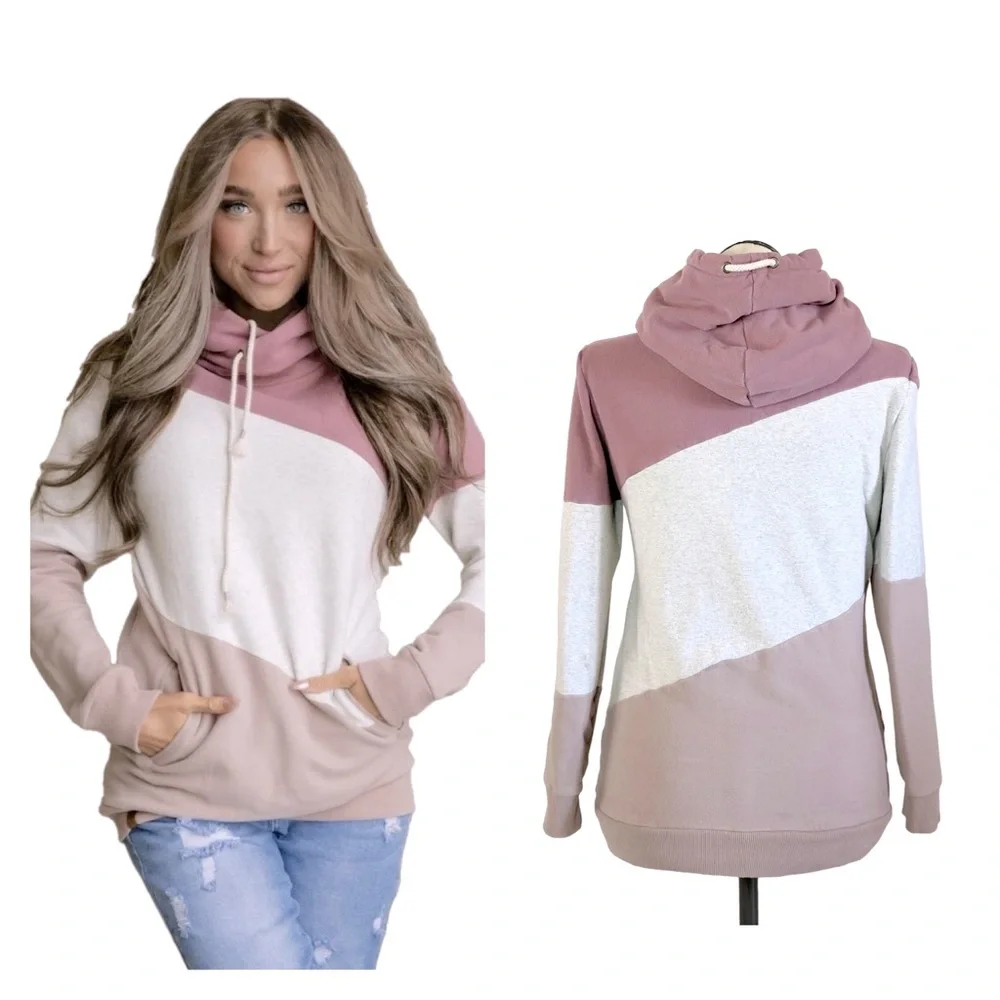 Ampersand Ave Be Fearless L Single Hood Sweatshirt Tri Color Hoodie - Picture 4 of 6